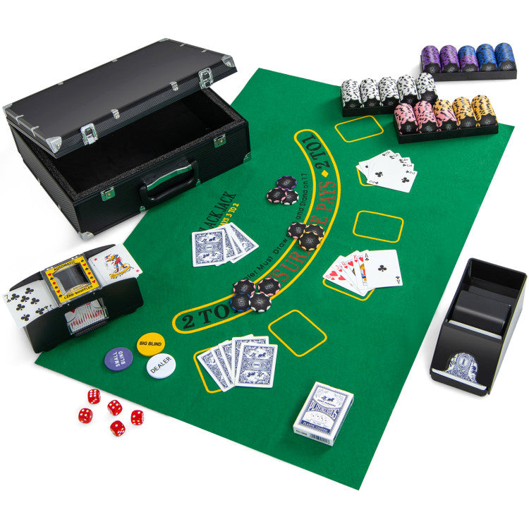 Coast Pokerset - 300 Chips - Met Zwarte Draagbare Koffer