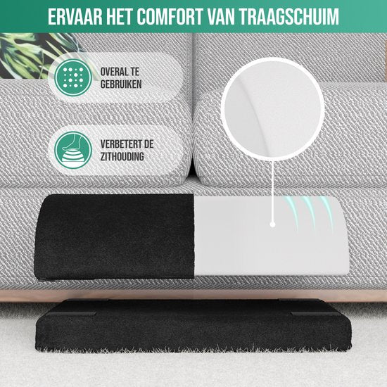 Avalo Voetensteun Bureau Stof - zwart