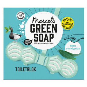 Marcel’s Green Soap Toiletblok Munt & Eucalyptus – Anti-Kalk – 200 Spoelbeurten