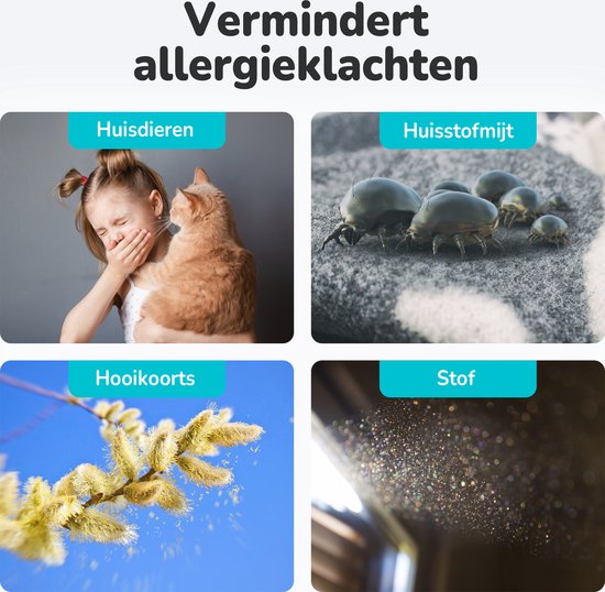 Bloomfold Luchtreiniger - HEPA 13 filter + koolstoffilter - CADR: 240m3/h. - Wifi modus & App - Luchtkwaliteit indicator - 3 standen + slaapstand