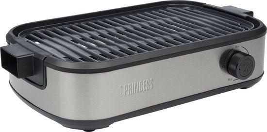Princess Table Chef Purify - 103215 - Tafel BBQ - 35 x 21 cm - Tafelgrill en Barbecue met Luchtfiltersysteem - Ingebouwde Afzuiging - Tot 260 Graden - PFAS Vrij -1800 W