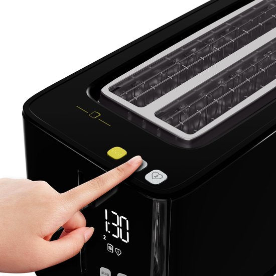 Tefal Smart & Light TL6408 - Broodrooster XL - 4 Sneden brood - Digitaal Display - 7 Bruiningsniveau's - Uitneembare kruimellade