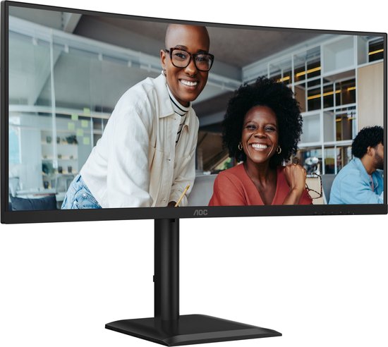 AOC CU34E4C - Gebogen Ultrabrede Zakelijke Monitor - USB-C 90w - 5 jaar Garantie - 34 inch
