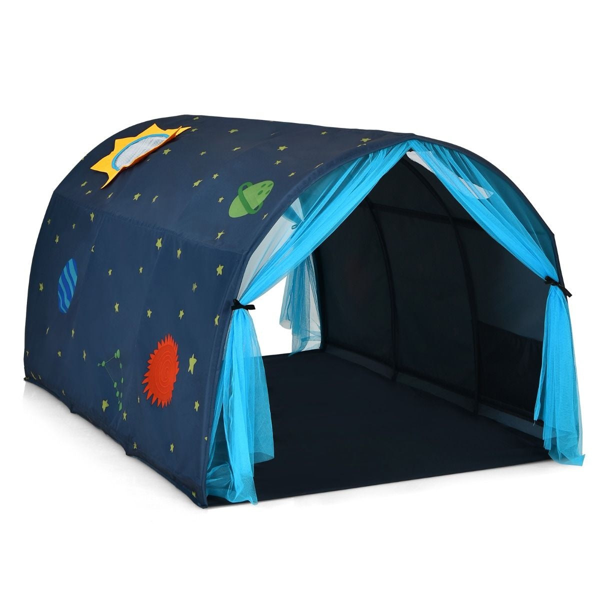 Coast Cot Princess Princess Children's Play House Children's Tent met Window & Bag & Curtain Blue