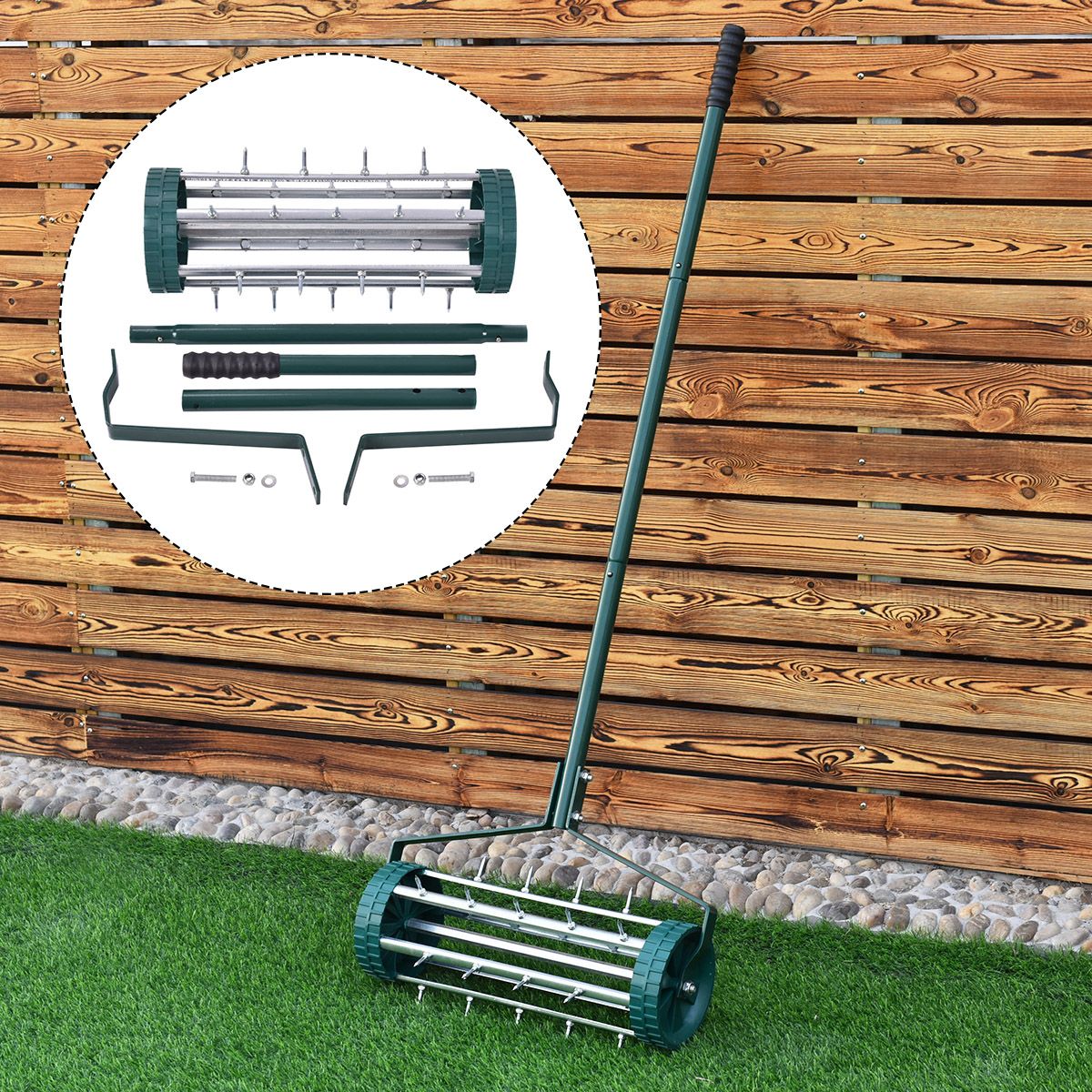 Coast Gazonroller - Handmatig - 45 x 21 x 126 cm - Groen