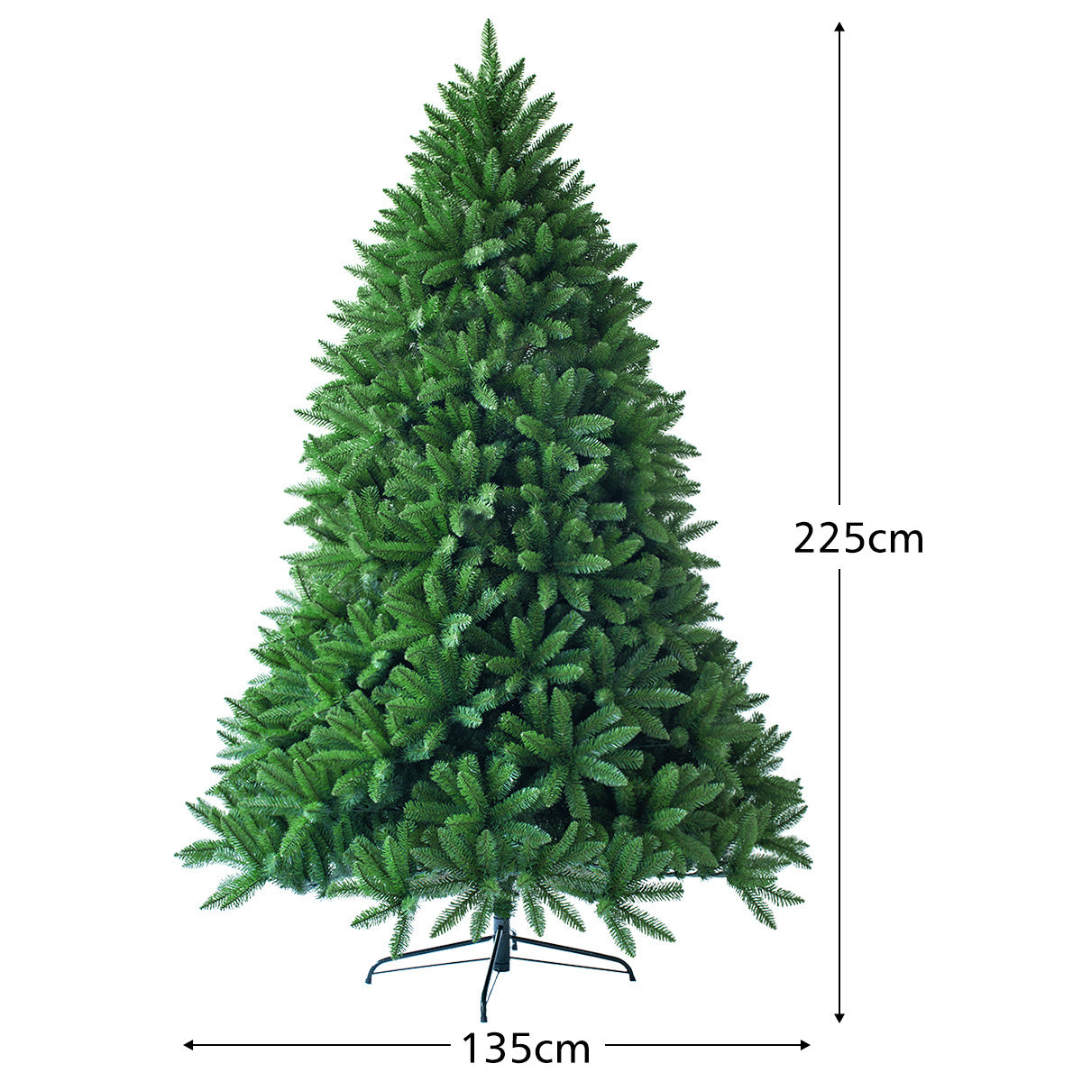 Coast Premium Kunstkerstboom Groen – 134 x 229 cm – 1968 Takpunten met Scharnierende Constructie