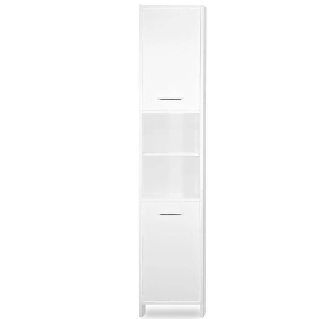 Casaria Badkamerkast - 6 Vakken 2 Deuren Slank en Elegant - MDF/ Spaanplaat - Wit