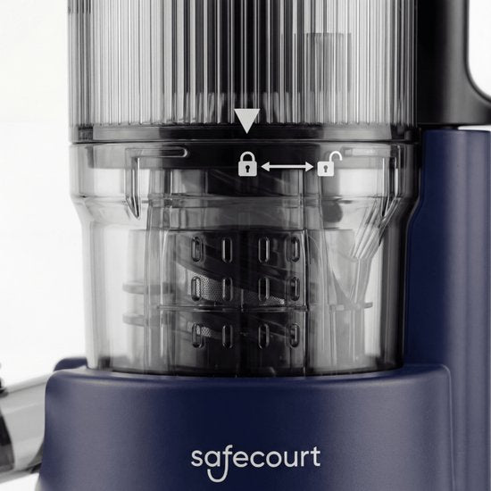 Safecourt Kitchen Slow Juicer - krachtige motor [Pre-cutter & Cold-press technologie] - eenvoudige reiniging - BPA-vrij - sapcentrifuge Blauw