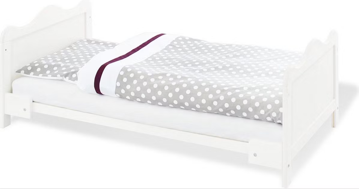 Pinolino Kinderbed Florentina 60 x 120 cm - Wit - Verstelbare bodem & Uitneembare spijlen
