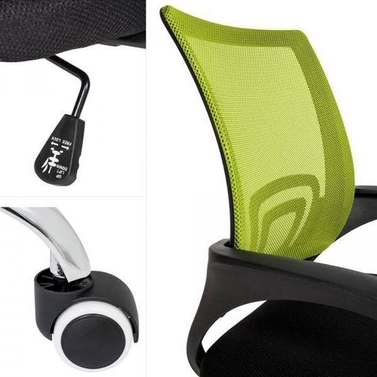 tectake - bureaustoel burostoel kantoor - design - zwart/groen