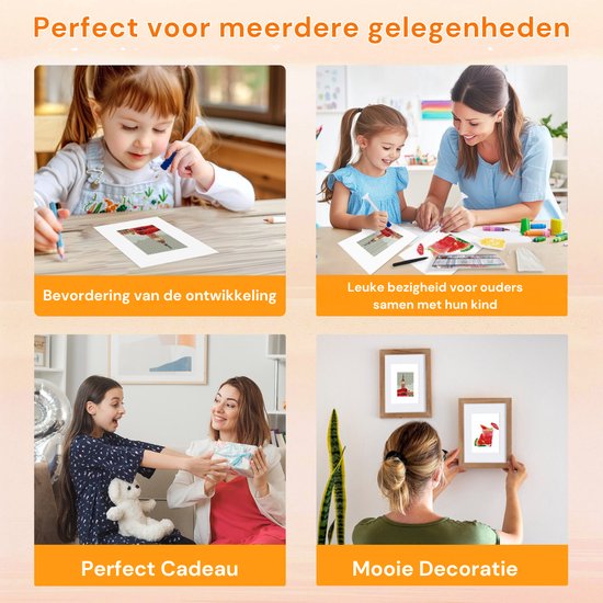 Rubye® Mini Diamond Paintings - 2 stuks - Set - Volwassenen - Diamond Painting Kinderen - Big Ben & Watermeloen Cocktail- 15x20cm