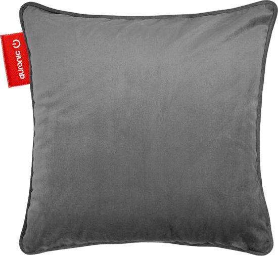 Auronic Warmtekussen - Velvet - 45x45 - Draadloos - Oplaadbaar - Elektrisch kussen - Infrarood - Grijs