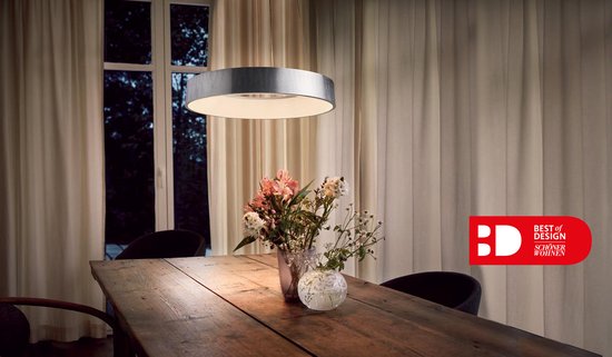 Ledvance – Pendellamp met Biorythmus-functie – 450 mm – Aluminium – Dimbaar – 2200–5000 K – 500 lm – Zilver