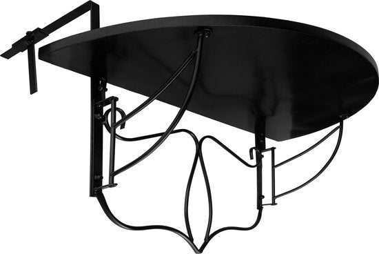 tectake - Balkontafel hangtafel mozau00efek - klapbaar - zwart / wit - 402767
