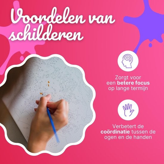 Rubye® Schilderen Op Nummer Volwassenen – Japanse Tuin – Inclusief Penselen – Canvas Schildersdoek – Kleuren op Nummer – 40x50cm