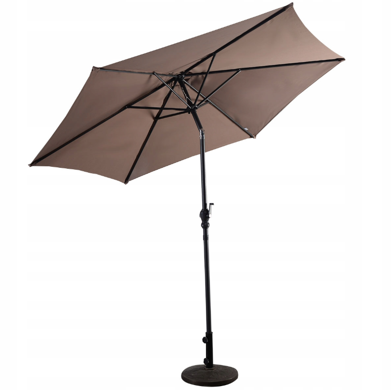 Coast Grote Tuinparasol Bruin 270 x 235 cm – Stevige en Stijlvolle Bescherming tegen de Zon