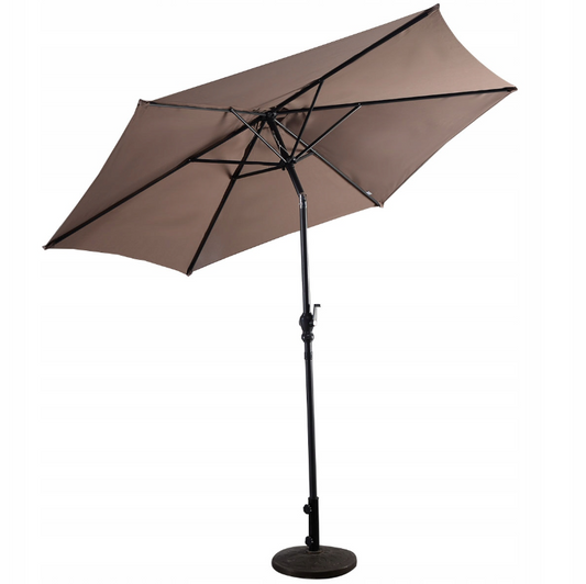 Coast Grote Tuinparasol Bruin 270 x 235 cm – Stevige en Stijlvolle Bescherming tegen de Zon
