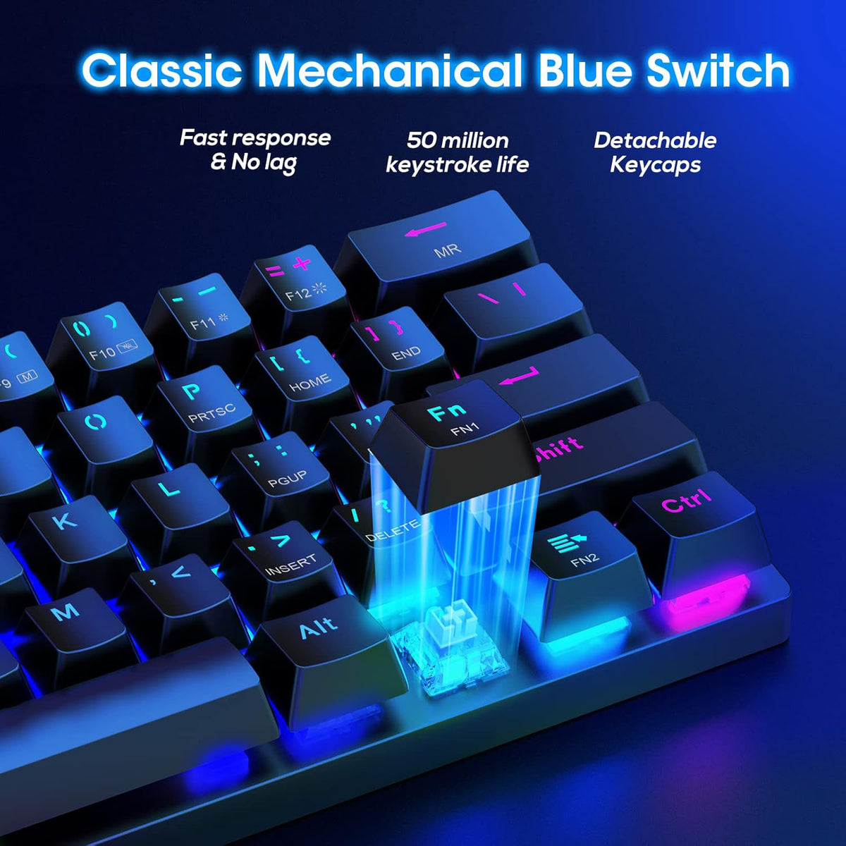 ET mechanisch toetsenbord met muis - 60% - QWERTY US