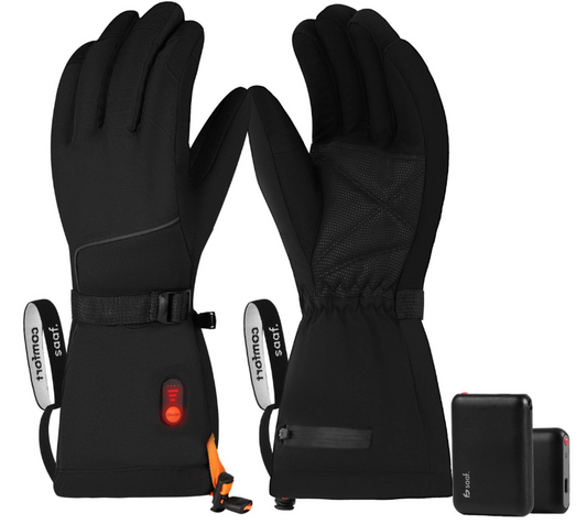 Saaf – Verwarmde Handschoenen Premium – Maat M – Zwart Polyester – 3 Warmtestanden & Oplaadbaar – Water- & Windafstotend – Optimaal Comfort