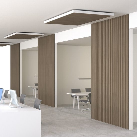 tectake® Set van 2 akoestische panelen Sonic Wall - Geluidsabsorberend paneel - Geluidsdemping - Afmeting per paneel (LxBxH): ca. 120x60x2,1cm - Diverse kleuren - Donker eiken