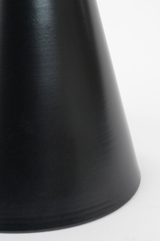 Mica Decorations Jim Bijzettafel - Bijzettafel Rond H45 x Ø31 cm - Ijzeren Tafeltje voor Woonkamer of Slaapkamer - Plantentafeltje - Nachtkastje Industrieel - Zwart