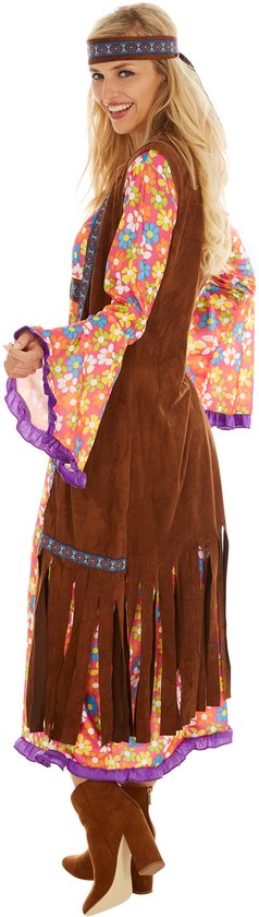 Dressforfun Vrouwenkostuum Mrs. Peacemaker XXL - verkleedkleding kostuum halloween verkleden feestkleding carnavalskleding carnaval feestkledij partykleding - 300936