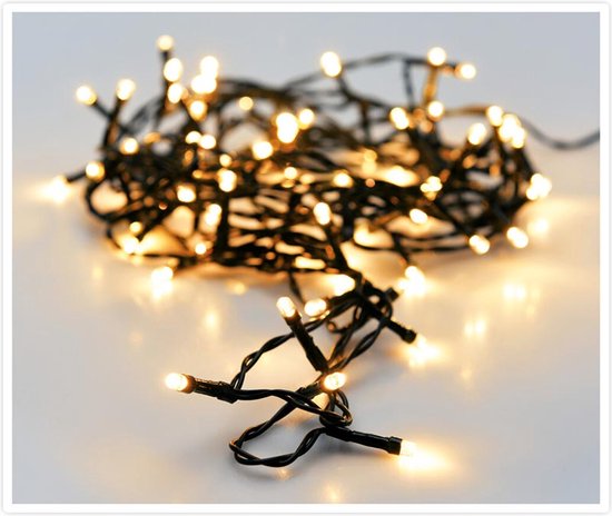 Kerstverlichting 120 led- 9m - extra warm wit - Timer - Lichtfuncties - Geheugen - Buiten -Binnen