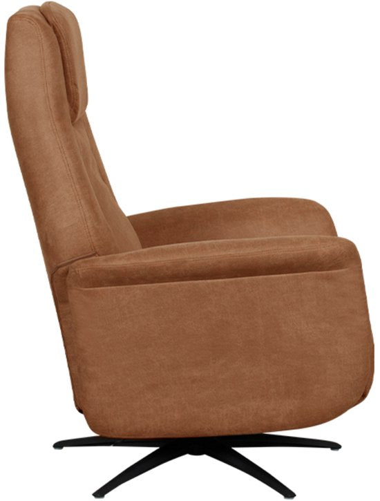 LABEL51 Stockholm Elektrische Relaxfauteuil Cognac - Micro Suede - 350° Draaibaar