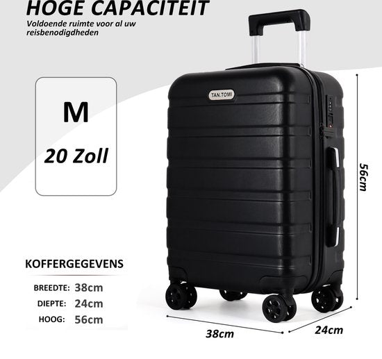 TAN.TOMI Handbagage Koffer 41L – Harde ABS Schaal – 4 Wielen – Cijferslot