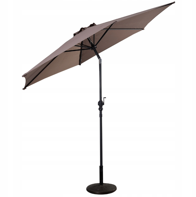 Coast Grote Tuinparasol Bruin 270 x 235 cm – Stevige en Stijlvolle Bescherming tegen de Zon