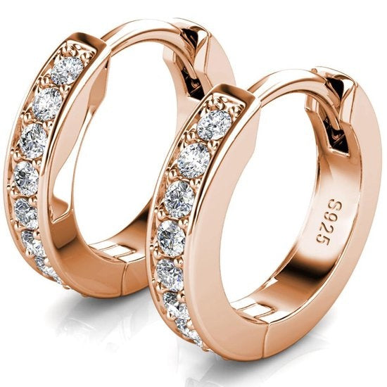 Yolora Kids Oorbellen met Kalpa Camaka Kristallen - Ros� kleurig - 18K Ros�goud Verguld