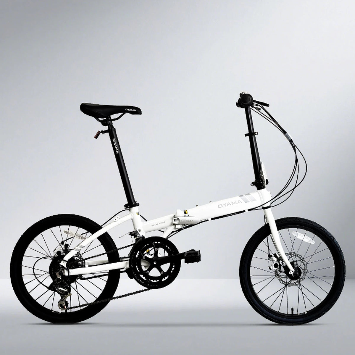 OYAMA 500 Vouwfiets 20 inch - Aluminiumlegering - Wit - Lichtgewicht en Compact