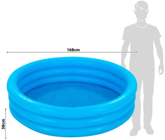 Intex Crystal Blue Opblaaszwembad - Ø 168 x 38 cm