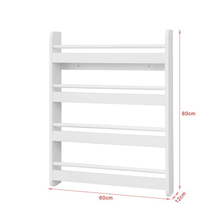 SoBuy Opbergkast - Ophangbaar - MDF - 60 x 12 x 80 cm - Wit