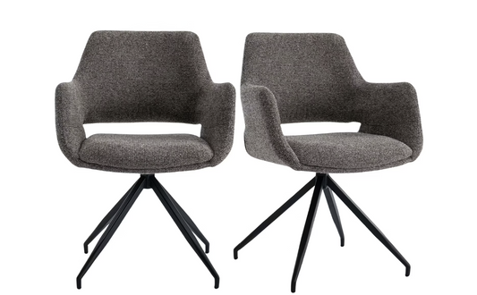 Furnihaus Eetkamerstoelen - Set van 2 - Draaibaar - Bruin