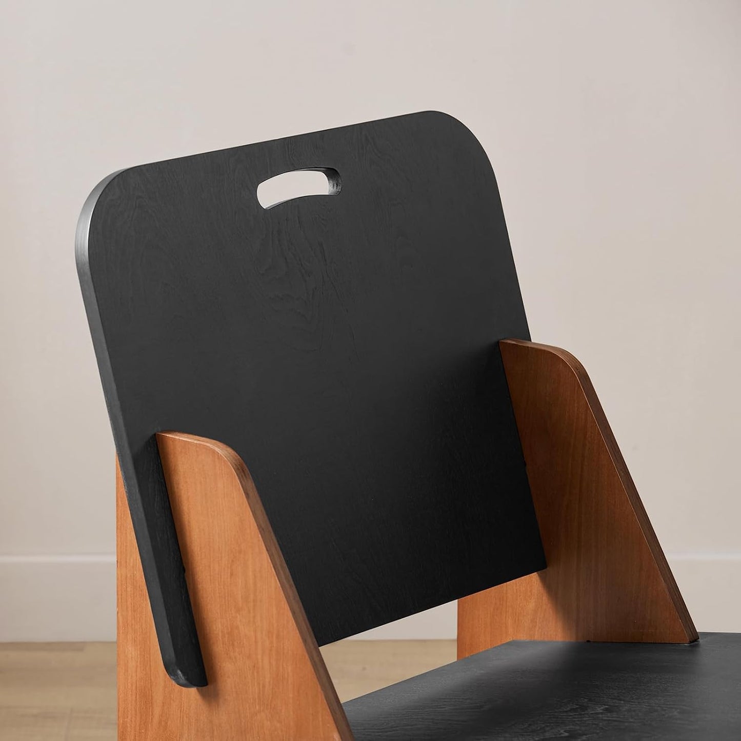 SoBuy Eetkamerstoel met Rugleuning - Zwart - 53 x 56 x 78 cm