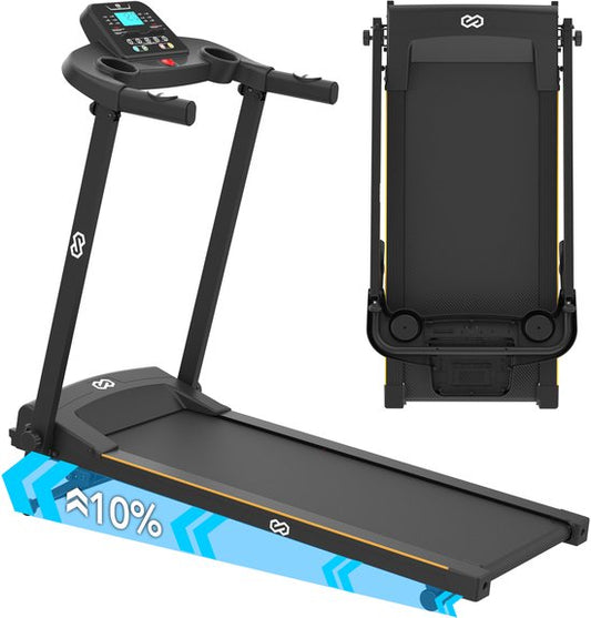 Infinity Goods Loopband - Inklapbaar - Wandelband - 12 Programma’s - Incl. Tablethouder - Hellingsfunctie - t/m 12 km/u