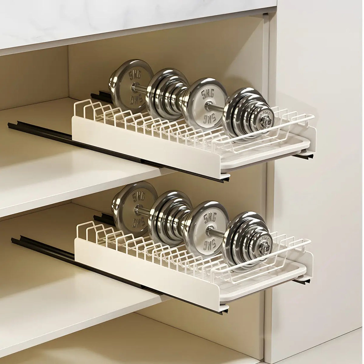 VIVREAL S3825W Uittrekbaar Afdruiprek met Lekbak - 39 x 25,2 x 8 cm
