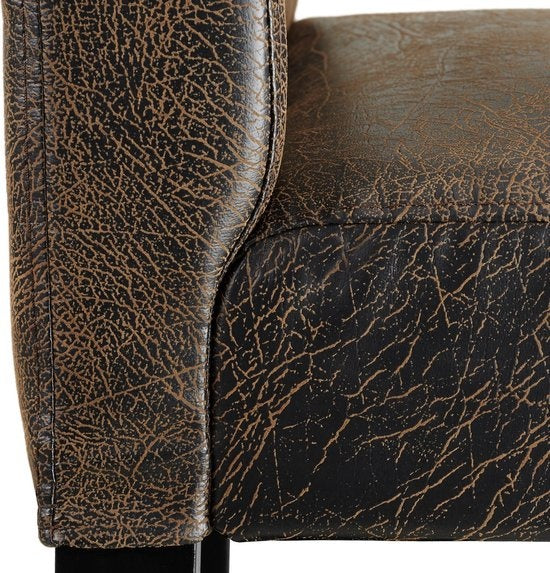 tectake - 2 Barkrukken van imitatieleer oud bruin - 403584