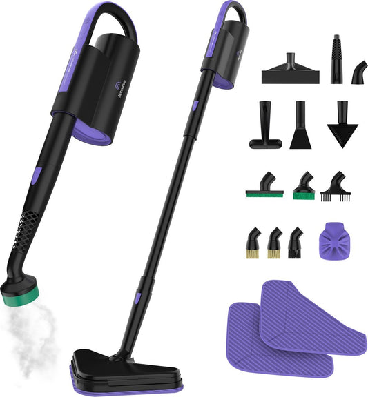 Motionflow Stoomreiniger – Instelbare Stoomkracht – 1200 W – 34 x 23 x 105 cm – Zwart/Paars