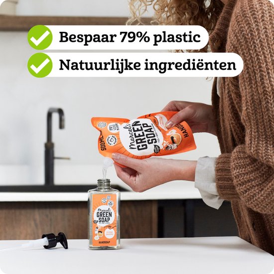 Marcel's Green Soap Handzeep Refill Tonka & Muguet 6 x 500ml