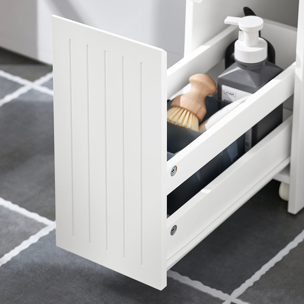SoBuy Badkamerkast met 2 Lades - 60 x 20 x 75 cm - Wit