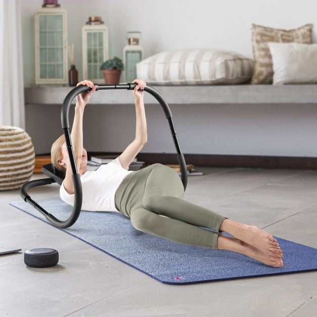 Coast Ab Roller - Buiktrainer - Buikspiertrainer - Situp - Trainingsapparaat Billen - Trainer voor Thuis - Zwart - 72,5 x 72,5 x 64 cm