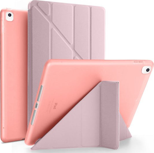 Tablet Hoes geschikt voor iPad Hoes 2021 - 9e generatie - 10.2 inch - Smart Cover - Goud Roze