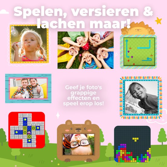 Denver Kindercamera Full HD met Printer - Selfie Camera - 20MP - Digitale Camera Kinderen - Foto - Video - Spelletjes - KPC1363 Roze