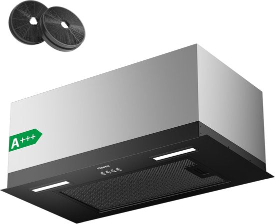 CIARRA CBCB6926A inbouw afzuigkap 60 cm - 650 m³/h - zwart - A+++