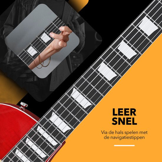 Finesse Elektrische Gitaar met Versterker Rood/Oranje