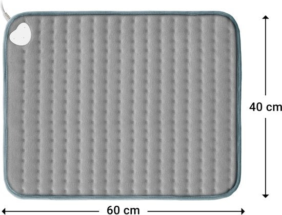 Tomado THP0602G - Elektrisch warmtekussen - 60 x 40 cm - XL formaat - Automatische uitschakeling - Grijs