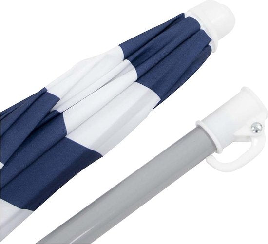 Bo-Camp - Parasol - Strand - Met knikarm - Gestreept - Ø 165 cm