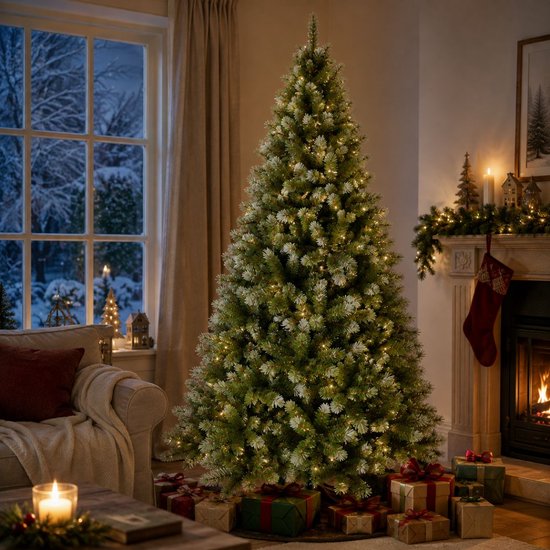 Triumph Tree Pittsburgh Kunstboom Groen - Kerstboom met Volle Uitstraling en 812 Takken - Kerstversiering voor Binnen - Rond met Insteeksysteem - H215 x Ø117 cm